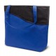 Moderne PP-Einkaufstasche Lille mit Reißverschluss - royal/schwarz